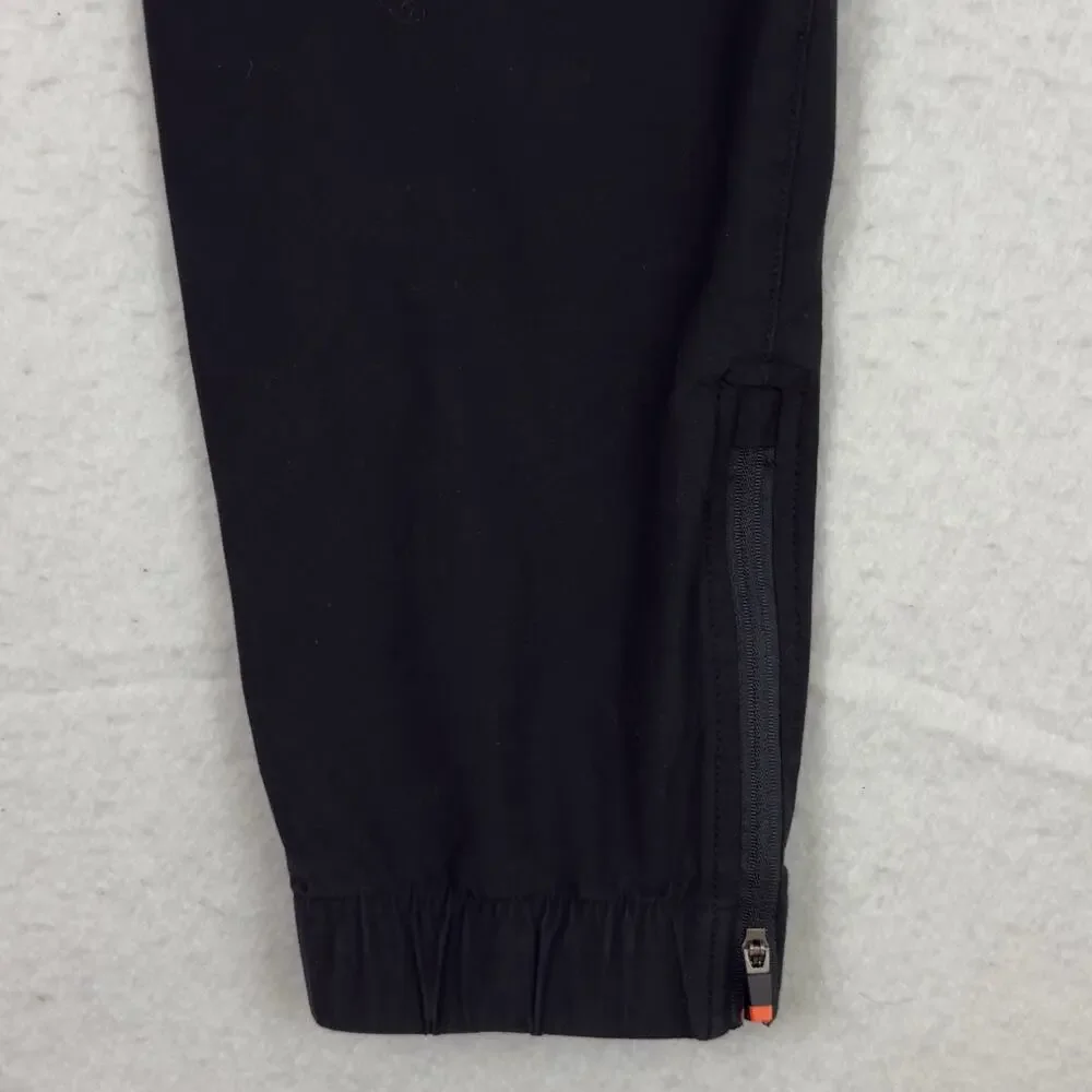 Psycho Bunny Tech Jogger Mens Large Black Nylon Cotton Stretch Golf Casual